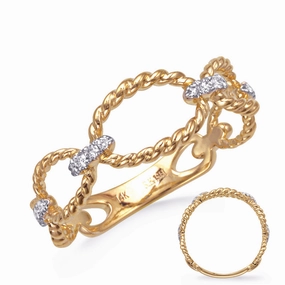 0.09 ctw. YELLOW GOLD DIAMOND RING D4822YG