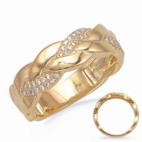 0.15 ctw. YELLOW GOLD DIAMOND RING D4837YG