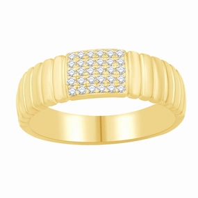 0.15 ctw. YELLOW GOLD DIAMOND RING D4989YG