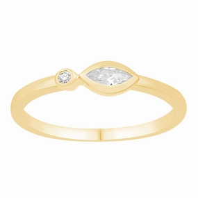0.16 ctw. YELLOW GOLD DIAMOND RING D4904YG