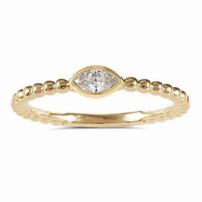 0.16 ctw. YELLOW GOLD DIAMOND RING D4930YG