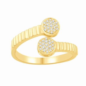 0.16 ctw. YELLOW GOLD DIAMOND RING D4988YG