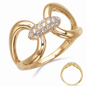 0.17 ctw. YELLOW GOLD DIAMOND RING D4863YG