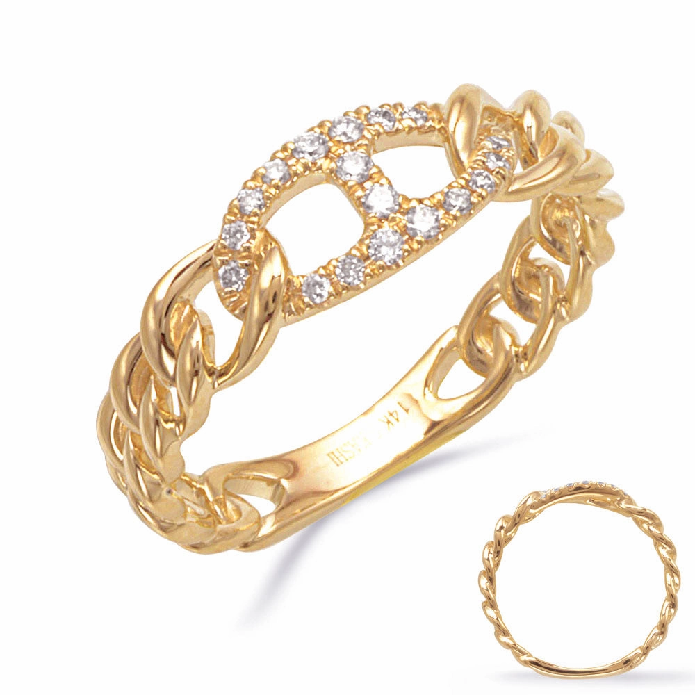 0.17 ctw. YELLOW GOLD DIAMOND RING D4874YG