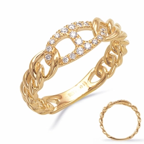 0.17 ctw. YELLOW GOLD DIAMOND RING D4874YG