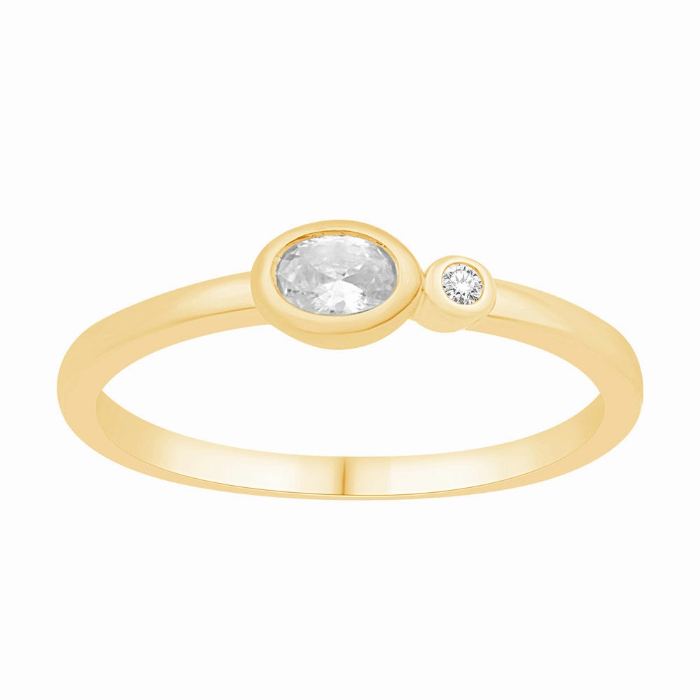 0.17 ctw. YELLOW GOLD DIAMOND RING D4905YG