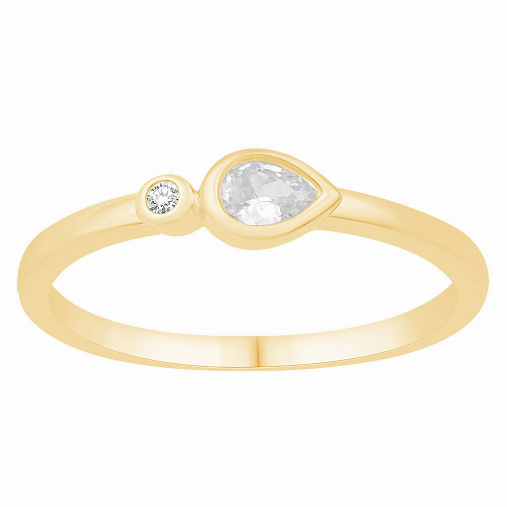 0.17 ctw. YELLOW GOLD DIAMOND RING D4906YG