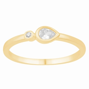 0.17 ctw. YELLOW GOLD DIAMOND RING D4906YG