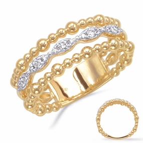 0.18 ctw. YELLOW GOLD DIAMOND RING D4875YG