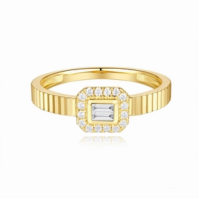 0.18 ctw. YELLOW GOLD DIAMOND RING D4960YG