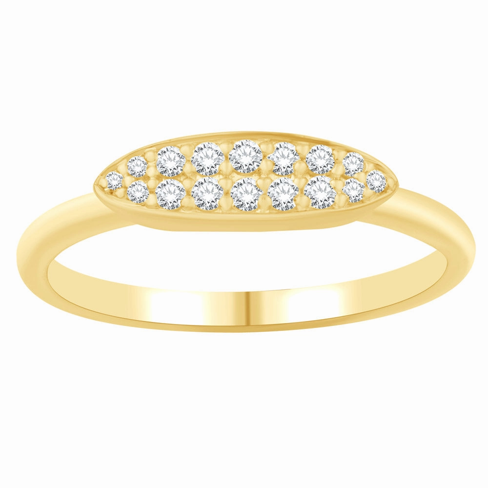 0.18 ctw. YELLOW GOLD DIAMOND RING D4987YG