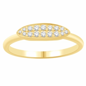 0.18 ctw. YELLOW GOLD DIAMOND RING D4987YG
