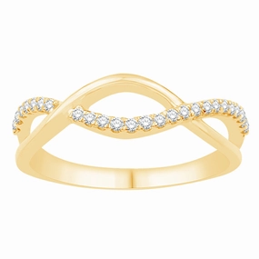 0.20 ctw. YELLOW GOLD DIAMOND RING D4924YG
