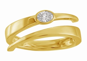 0.20 ctw. YELLOW GOLD OVAL DIAMOND RING D5010YG