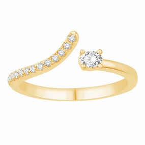 0.21 ctw. YELLOW GOLD DIAMOND RING D4919YG