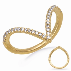 0.22 ctw. YELLOW GOLD DIAMOND RING D4896YG