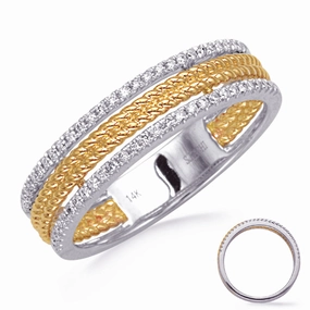 0.23 ctw. WHITE & YELLOW GOLD DIAMOND RING D4827YW