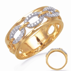0.23 ctw. YELLOW & WHITE GOLD DIAMOND RING D4845YW