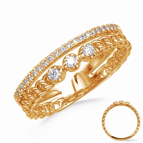 0.23 ctw. YELLOW GOLD DIAMOND RING D4826YG