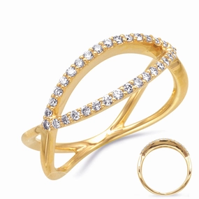 0.24 ctw. YELLOW GOLD DIAMOND RING D4864YG