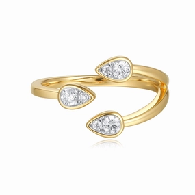 0.24 ctw. YELLOW GOLD DIAMOND RING D4956YG