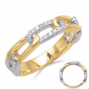 0.26 ctw. YELLOW & WHITE GOLD DIAMOND RING D4861YW