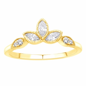 0.27 ctw. YELLOW GOLD DIAMOND RING D5814YG
