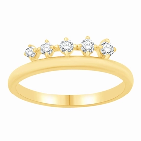 0.28 ctw. YELLOW GOLD DIAMOND RING D4982YG
