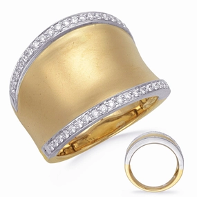 0.31 ctw. YELLOW & WHITE GOLD DIAMOND RING D4895YW