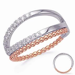 0.33 ctw. WHITE & ROSE GOLD DIAMOND RING D4831RW