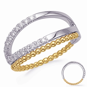 0.33 ctw. WHITE & YELLOW GOLD DIAMOND RING D4831YW