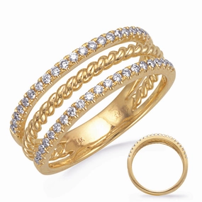0.33 ctw. YELLOW GOLD DIAMOND RING D4838YG