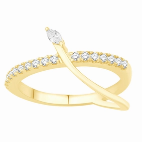 0.33 ctw. YELLOW GOLD DIAMOND RING D4961YG