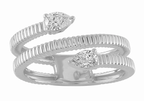 0.34 ctw. WHITE GOLD PEAR SHAPE DIAMOND RING D5014WG