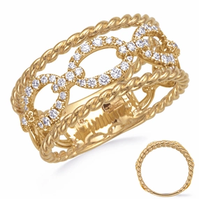 0.34 ctw. YELLOW GOLD DIAMOND RING D4828YG