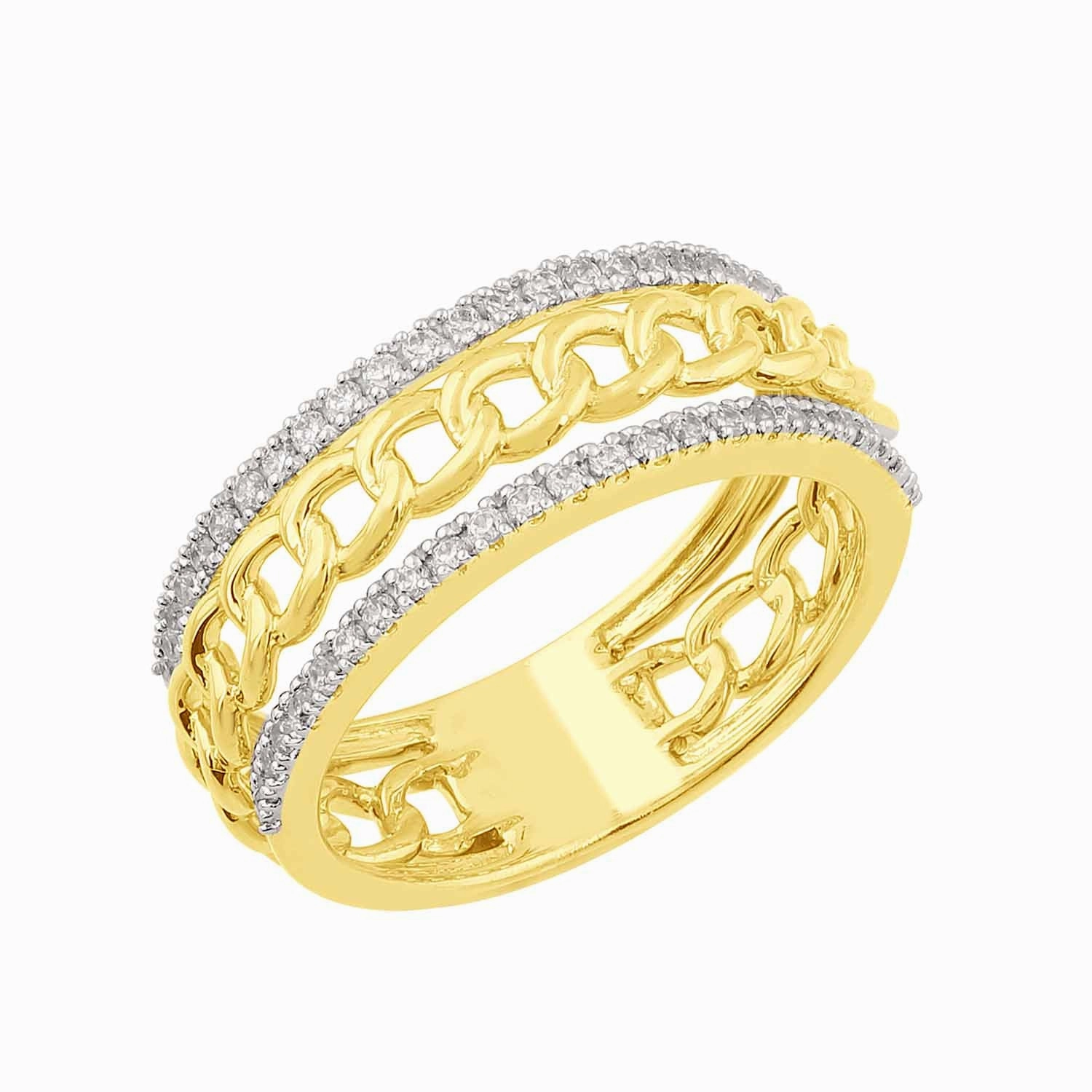 0.34 ctw. YELLOW GOLD DIAMOND RING D4898YG