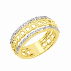 0.34 ctw. YELLOW GOLD DIAMOND RING D4898YG