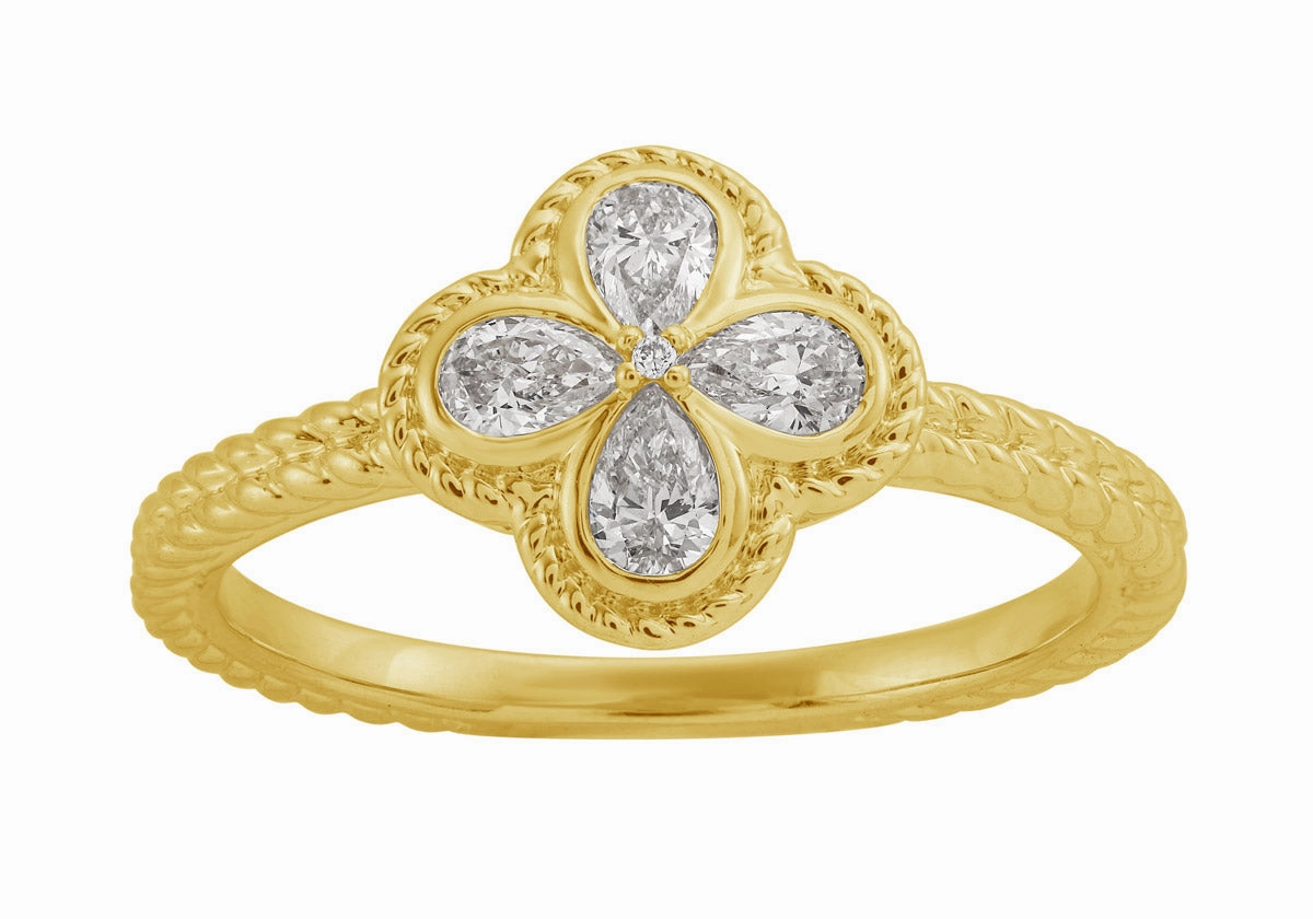 0.34 ctw. YELLOW GOLD DIAMOND RING D5015YG