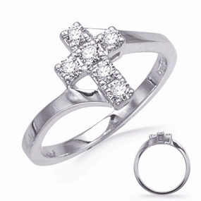 0.35 ctw. WHITE GOLD CROSS RING D4830WG