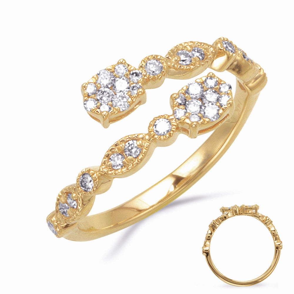0.35 ctw. YELLOW GOLD DIAMOND RING D4858YG