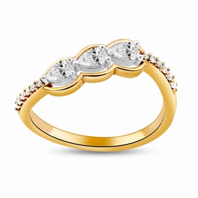 0.35 ctw. YELLOW GOLD DIAMOND RING D4999YG