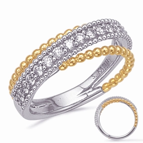 0.37 ctw. YELLOW & WHITE GOLD DIAMOND RING D4877YW