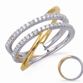 0.37 ctw. YELLOW & WHITE GOLD DIAMOND RING D4892YW