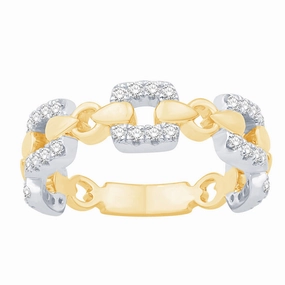 0.37 ctw. YELLOW & WHITE GOLD DIAMOND RING D4911YW