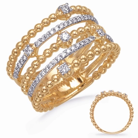 0.38 ctw. WHITE & YELLOW GOLD DIAMOND RING D4824YW