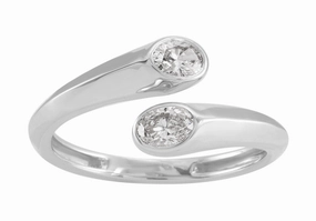 0.39 ctw. WHITE GOLD OVAL SHAPE DIAMOND RING D5007WG