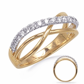 0.41 ctw. YELLOW & WHITE GOLD DIAMOND FASHION RING D4915YW