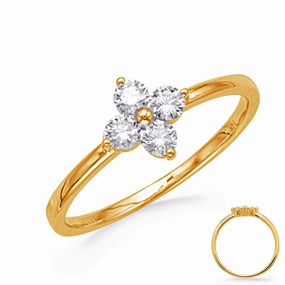 0.41 ctw. YELLOW GOLD DIAMOND RING D4834YG
