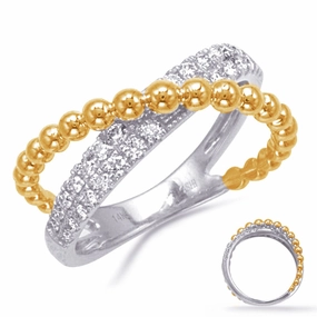 0.42 ctw. YELLOW & WHITE GOLD DIAMOND RING D4869YW