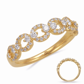 0.44 ctw. YELLOW GOLD DIAMOND RING D4854YG